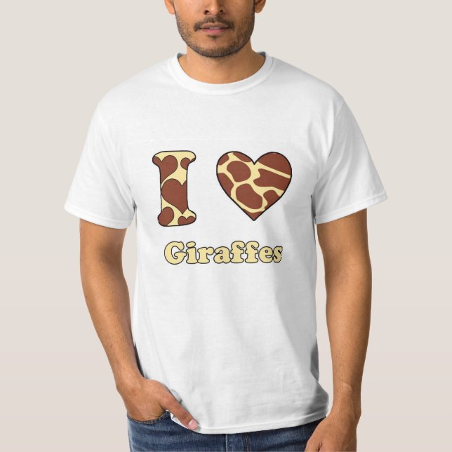 Camiseta Eu amo Girafas (Frente)