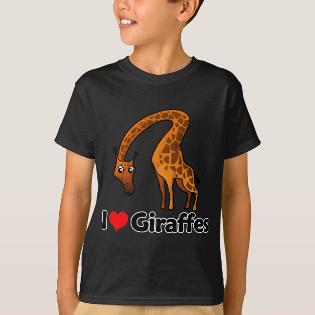 Camiseta Eu amo girafas (Frente)