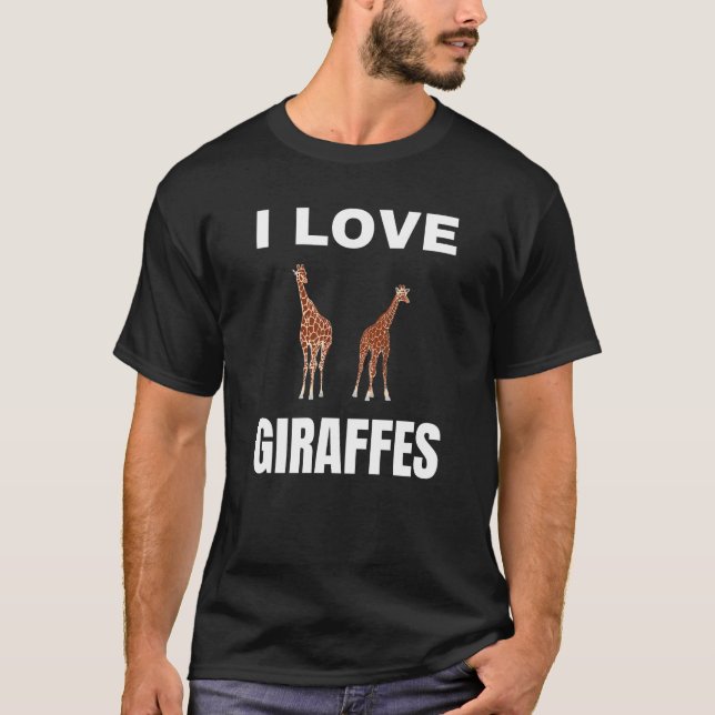 Camiseta Eu amo Girafas (Frente)