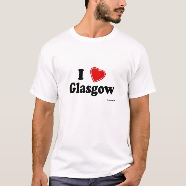 Camiseta Eu amo Glasgow (Frente)