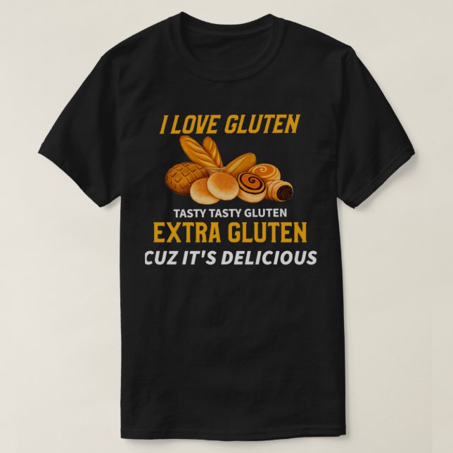 Camiseta Eu Amo Gluten (Frente do Design)