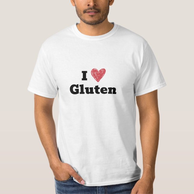 Camiseta Eu Amo Gluten (Frente)
