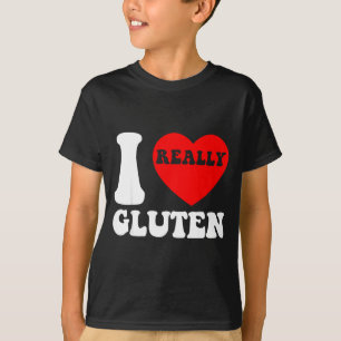 Camiseta Eu Amo Glúten Eu Adoro Glúten Calorias Carboidrato