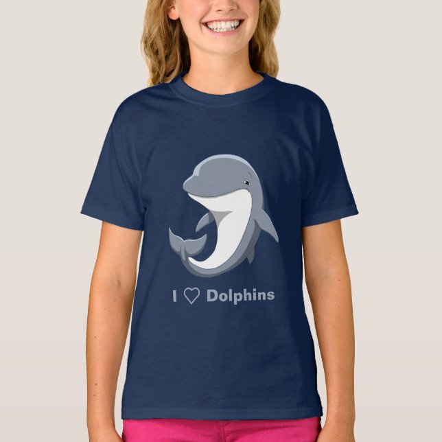 Camiseta Eu Amo Golfinhos Gargalosos (Frente)