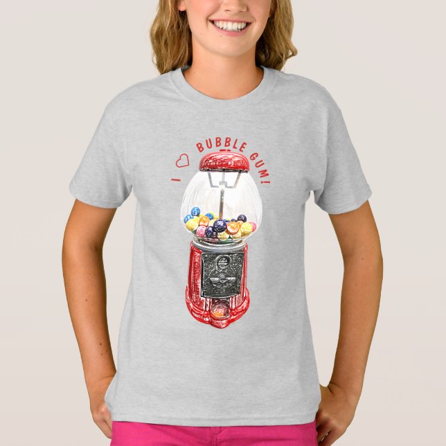 Camiseta Eu Amo Goma De Bolha (Frente)