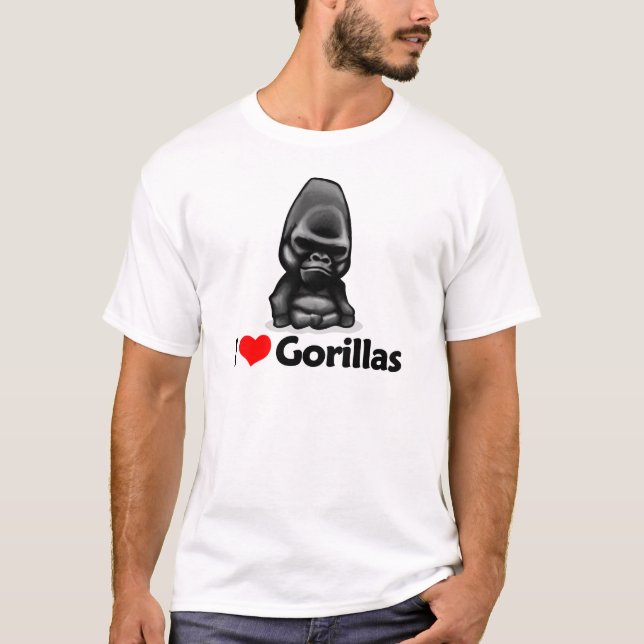 Camiseta Eu amo gorila (Frente)