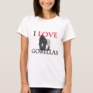 Camiseta Eu amo gorila