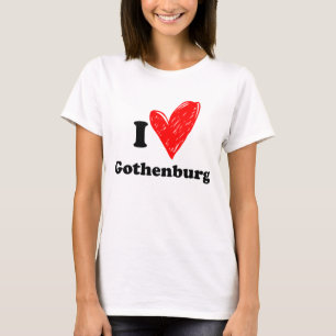Camiseta Eu amo Gotemburgo