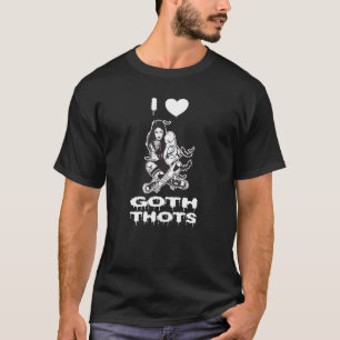 Camiseta Eu Amo Goth Thots Satan Ocultismo Goth Satanico Go