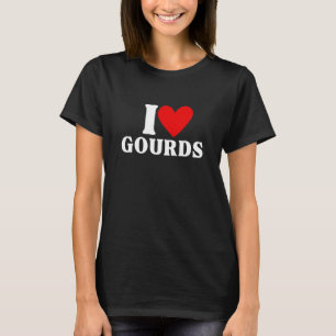 Camiseta Eu Amo Gourds Fazenda Coração Queda Ação de Graças