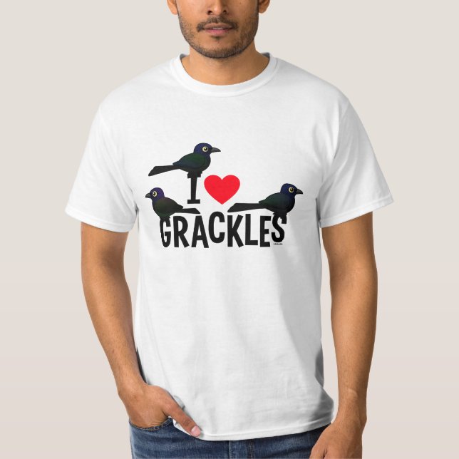 Camiseta Eu amo Grackles (Frente)