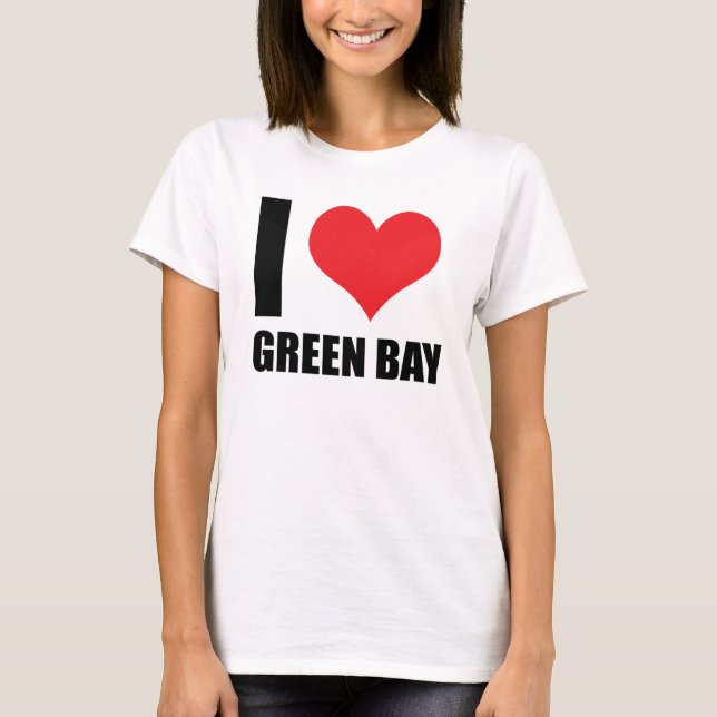 Camiseta Eu amo Green Bay (Frente)