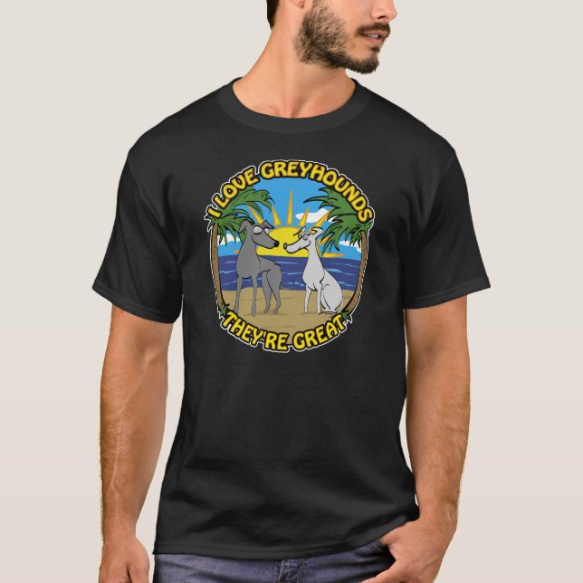 CAMISETA EU AMO GREYHOUNDS ELES SÃO EXCELENTE (Frente)