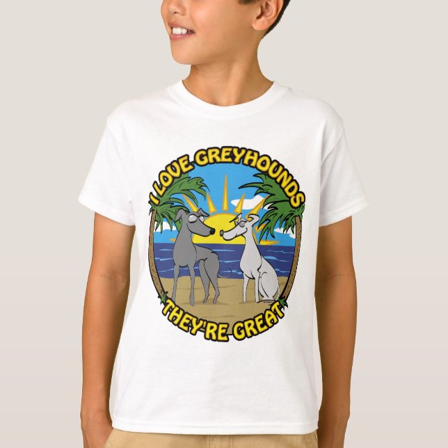 CAMISETA EU AMO GREYHOUNDS ELES SÃO EXCELENTE (Frente)