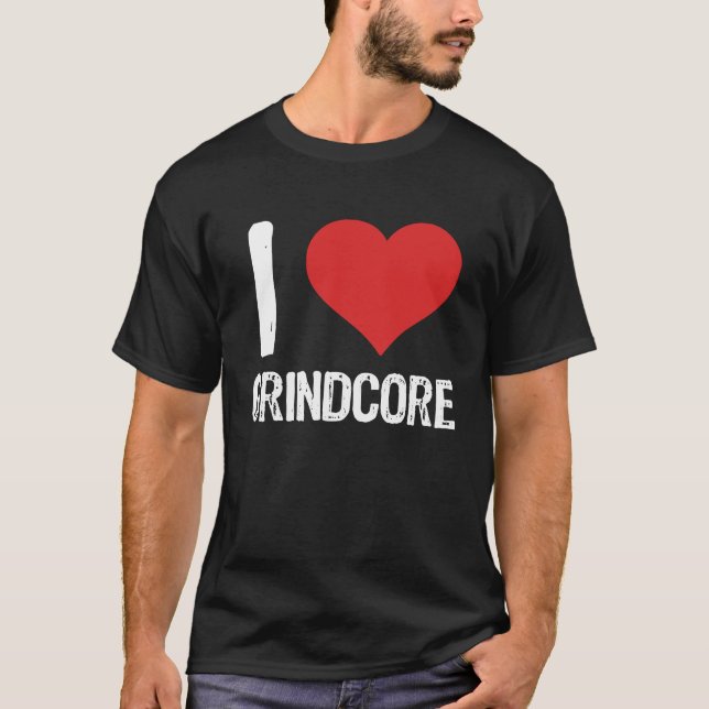 Camiseta Eu Amo Grindcore (Frente)