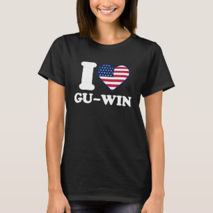 Camiseta Eu amo Gu Win. Eu coração Gu Win