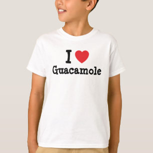 Camiseta Eu amo Guacamole coração T-Shirt