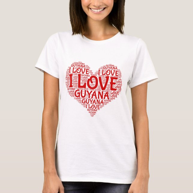 Camiseta Eu Amo Guiana Souvenir (Frente)