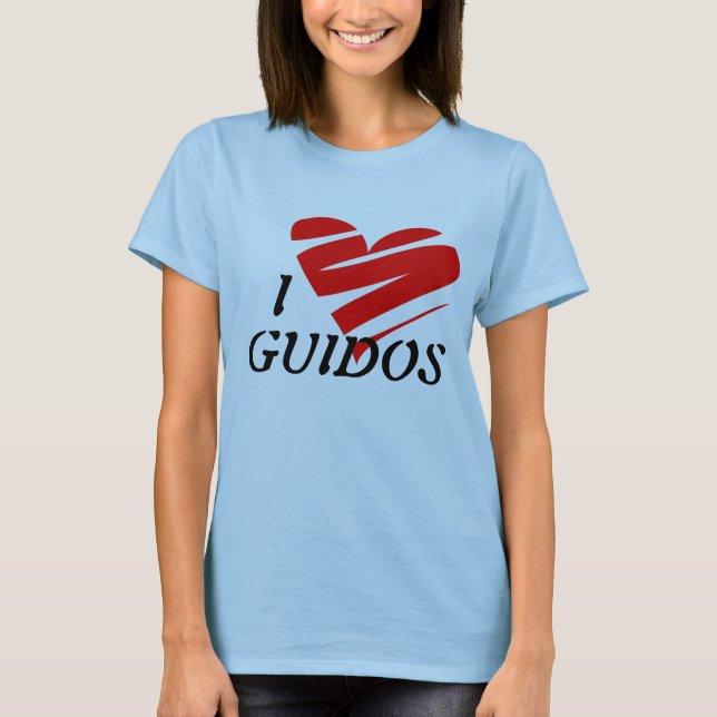 Camiseta Eu amo Guidos, camisa, (Frente)