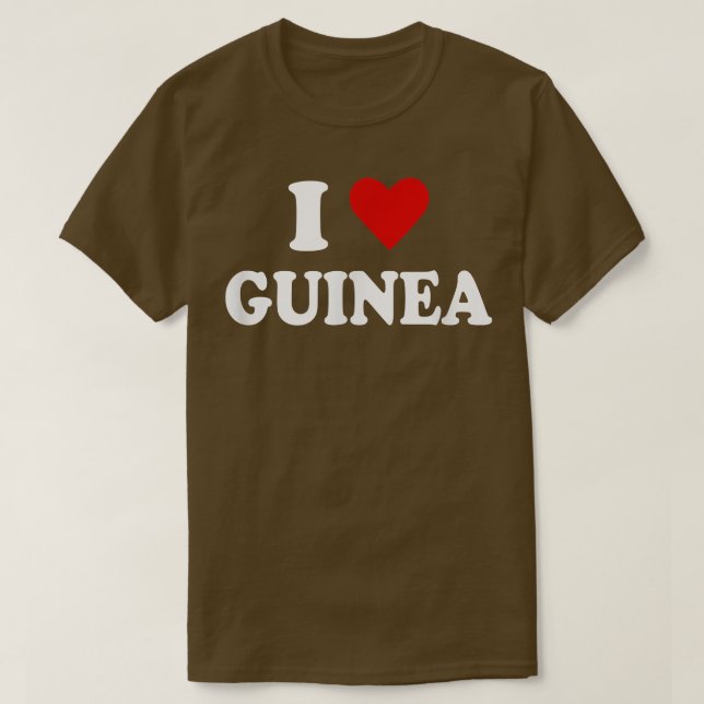 Camiseta Eu Amo Guiné (Frente do Design)
