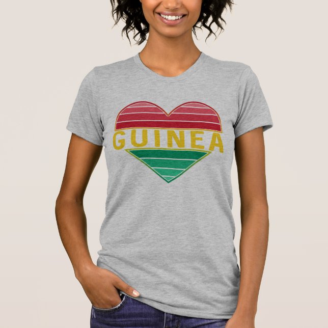 Camiseta Eu Amo Guiné, Coração Guineense (Frente)