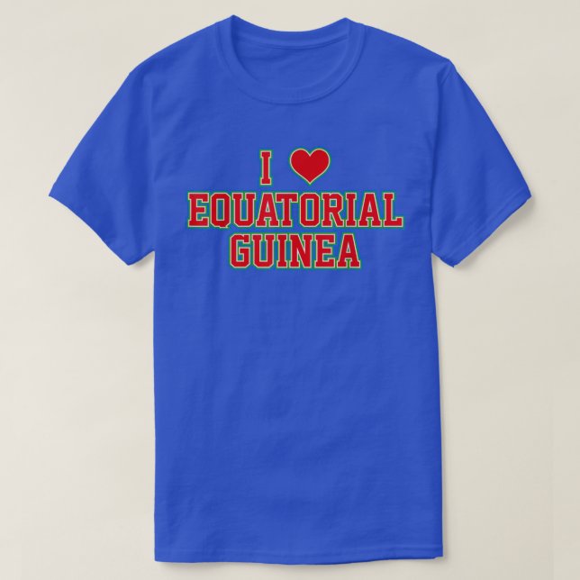 Camiseta Eu Amo Guiné Equatorial (Frente do Design)