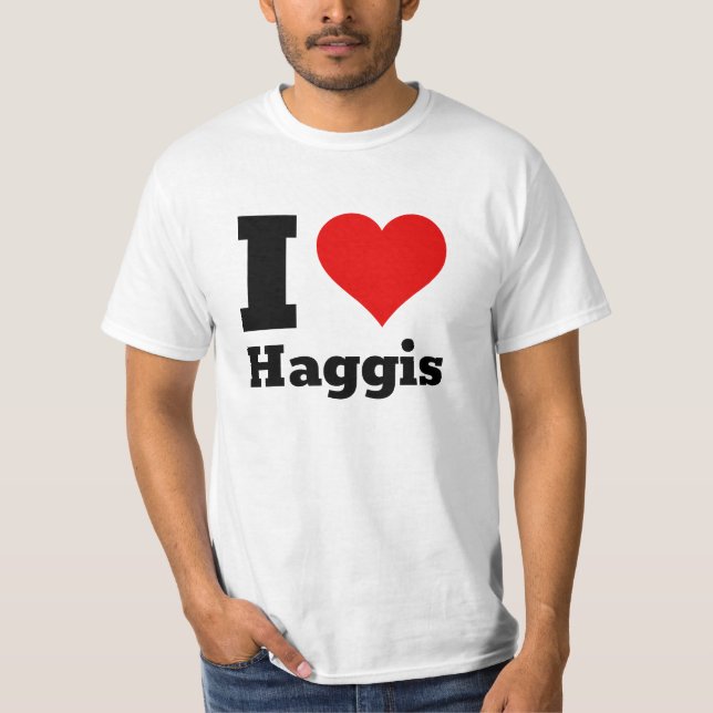 Camiseta Eu Amo Haggis (Frente)