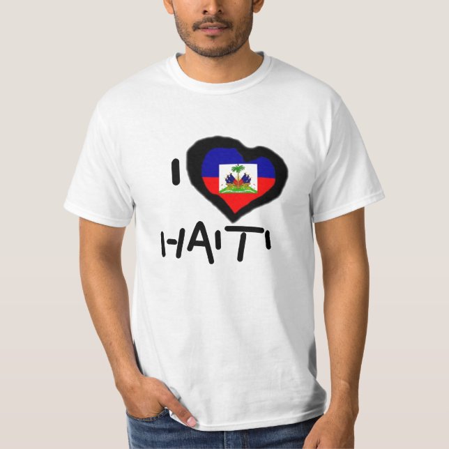 Camiseta Eu amo Haiti (Frente)