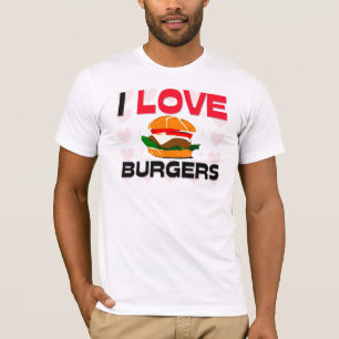 Camiseta Eu amo hamburgueres