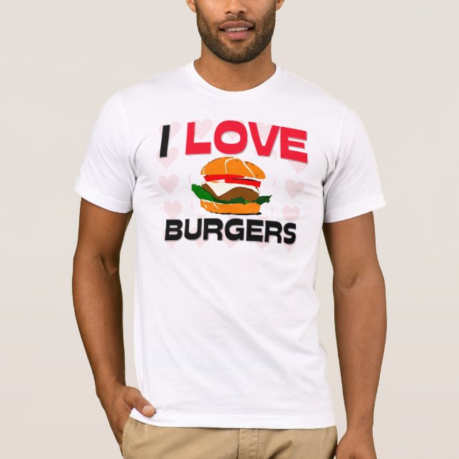 Camiseta Eu amo hamburgueres (Frente)
