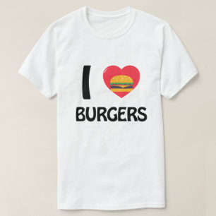 Camiseta Eu amo Hambúrgueres