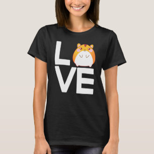 Camiseta Eu Amo Hamster Cortado