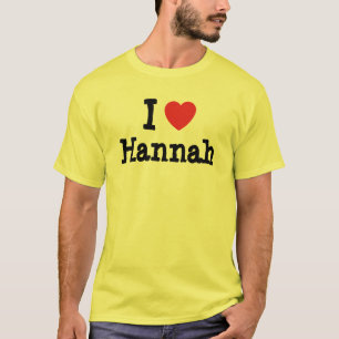 Camiseta Eu amo Hannah coração T-Shirt