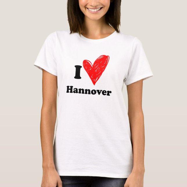 Camiseta Eu amo Hannover (Frente)
