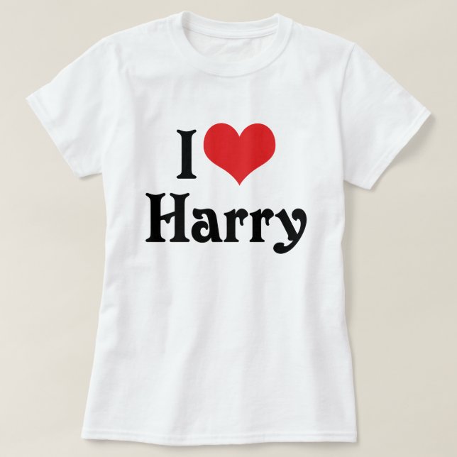 Camiseta Eu Amo Harry (Frente do Design)