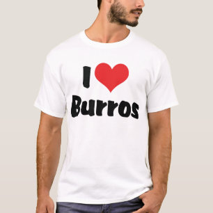 Camiseta Eu Amo Heart Burros
