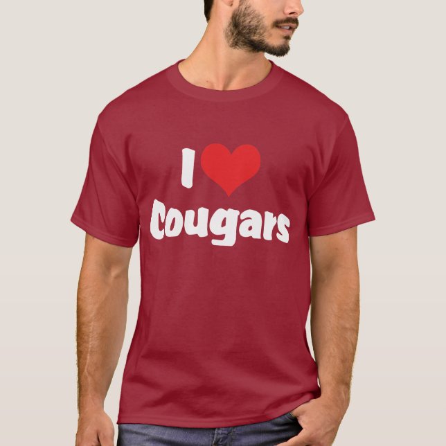 Camiseta Eu Amo Heart Cougars (Frente)