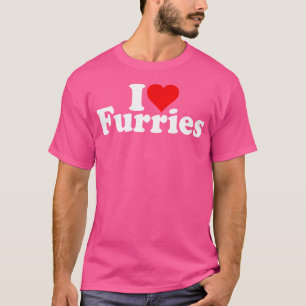 Camiseta Eu Amo Heart Furries Furry Fandom Cosplay Fursuit