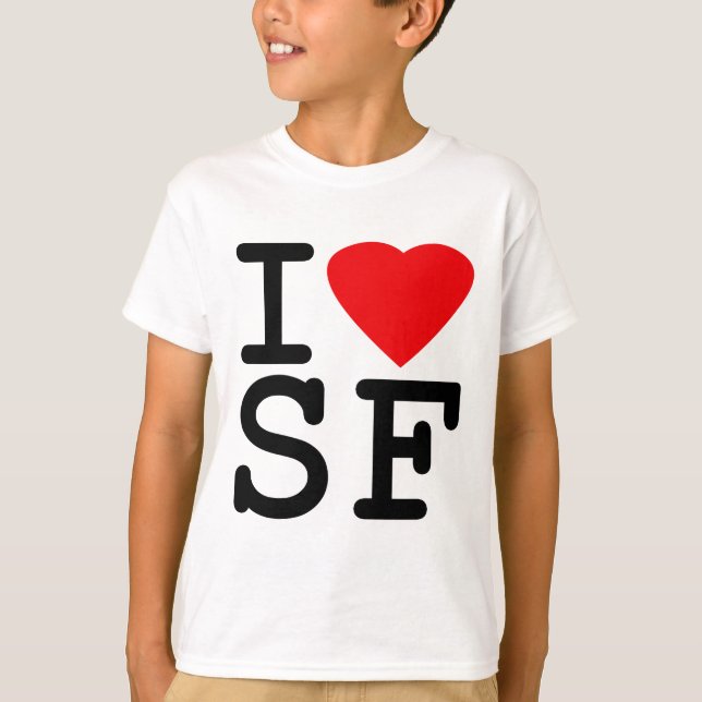 Camiseta Eu Amo Heart San Francisco (Frente)