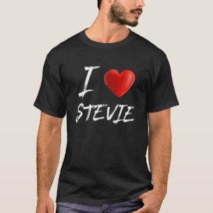 Camiseta Eu Amo Heart STEVIE Family Name T Shirt