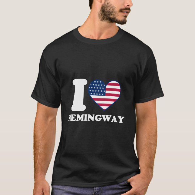 Camiseta Eu Amo Hemingway Eu Ele Hemingway (Frente)
