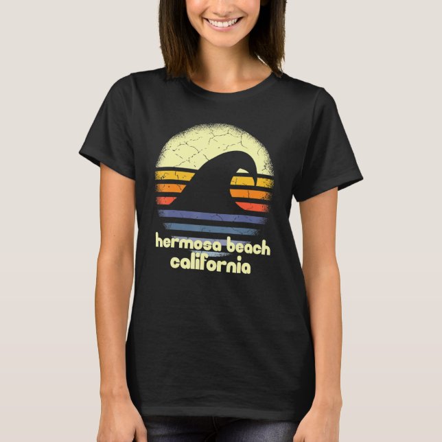 Camiseta Eu Amo Hermosa Beach California Ocean Wave Ca (Frente)