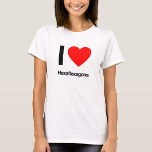 Camiseta eu amo hexaflexagons
