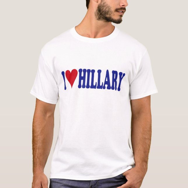 Camiseta Eu amo Hillary (Frente)