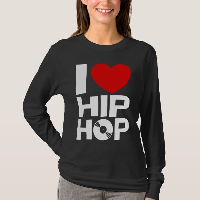 Camiseta Eu Amo Hip Hop (Frente)