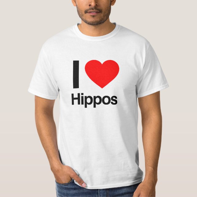 Camiseta eu amo hipopótamo (Frente)