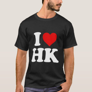 Camiseta Eu Amo Hk Heart