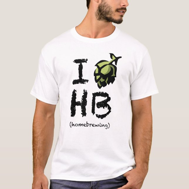 Camiseta Eu amo Homebrewing (Frente)