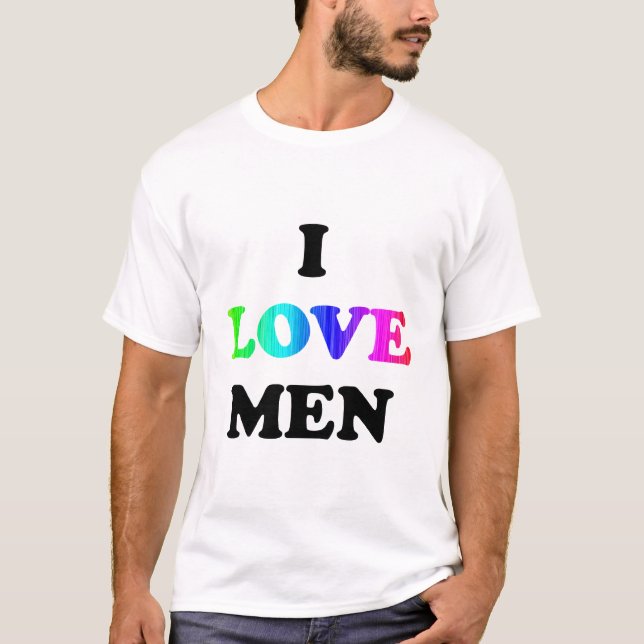 Camiseta Eu Amo Homens (Frente)