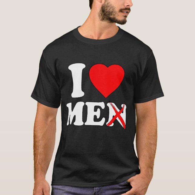 Camiseta Eu amo homens (Frente)